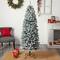 6ft. Pre-Lit Slim Flocked Montreal Fir Artificial Christmas Tree